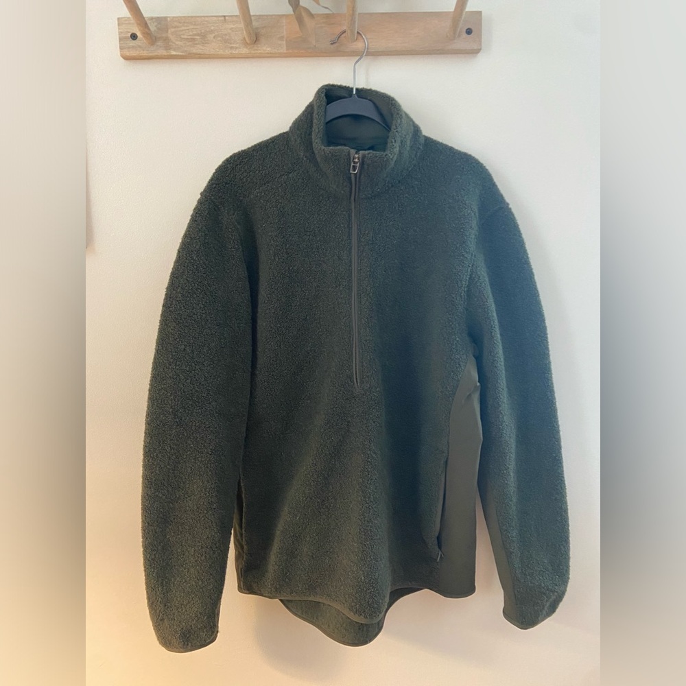 Lululemon Tundra Trek Half Zip Fleece Pullover Dark Green - Size Medium